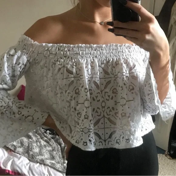 Bundle sale White lace Zara crop top size small - Picture 3 of 12